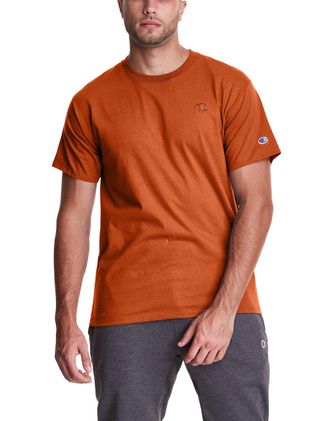 Champion Mens Classic Jersey T-Shirt, Spicy Orange, S