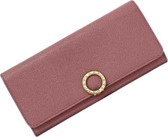 Bulgari Pre-owned Wallets, female, Pink, Size: ONE SIZE Pre-owned Vintage Long Wallet (bi-fold)
