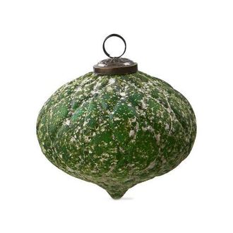 Tag Antiqued Green Diamond Glass Ornament for Christmas Tree at Nordstrom