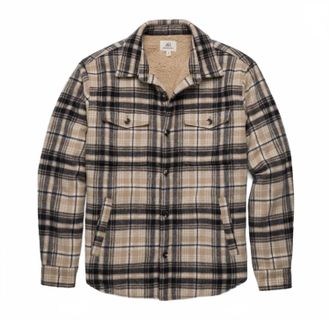 Surfside Supply Mens Skip Sherpa Line Shirt Jacket In Chinchilla