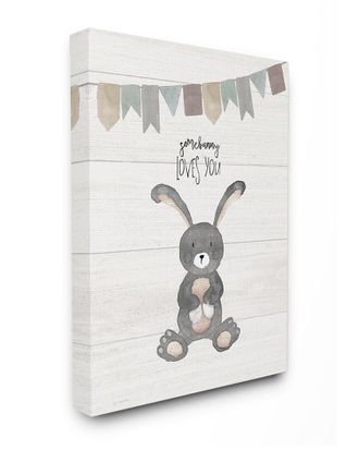Stupell Industries Somebunny Loves You By Jo Moulton Canvas Art