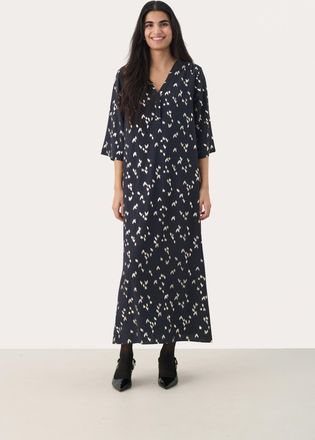 Part Two Jurk Regular fit Navy Foil Print navy