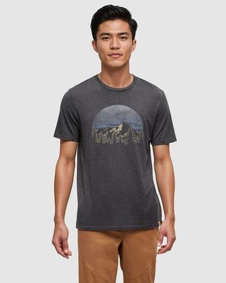tentree Vintage Sunset T-Shirt in Meteorite Black Heather at Nordstrom, Size Xx-Large