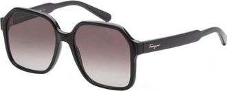 Ferragamo Womens SF1069S 56 001 Sunglasses - Black - One Size