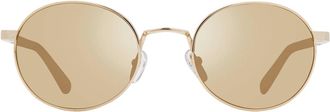 Revo Unisex Lifestyle Riley Sunglasses In Gold And Champagne