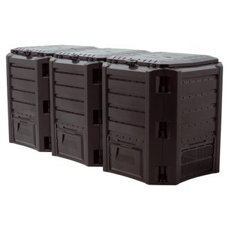 Prosperplast Planta De Compostaje Module Compogreen 1200l., Dimensiones (mm) 1980x719x826, Color Negro - Negro