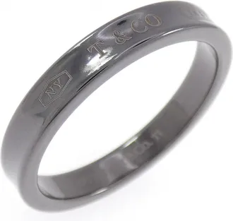 Tiffany & Co. Silver Gray Titanium Band Ring (Pre-Owned)