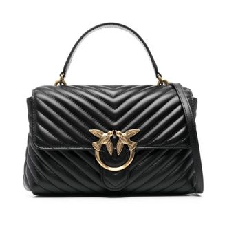 Pinko Pinko, Dames, Tassen, Zwart, Maat: ONE Size Leer