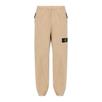 Stone Island Logo Patch Broek - Heren - Straight fit broeken - Bruin - W36 - Katoen - Broeken