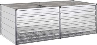 vidaXL Cama De Jard&iacute;n Elevada Plateado 160 X 80 X 55 Cm Galvanizado Vidaxl