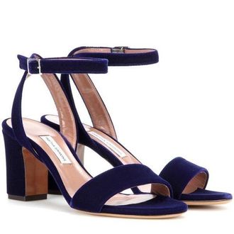 Tabitha Simmons Blue Velvet Leticia Sandals Size 36.5