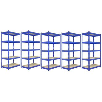 MonsterShop 5 x Q-Rax 90 x 50 x 180cm Blue | Size: 90 x 50 x 180 cm