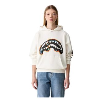 Sprayground Sprayground, Hoodies & sweatvesten, unisex, Beige, XS, Katoen, Oxidized Shark Hoodie