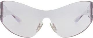 Balenciaga 99mm Wraparound Sunglasses in Grey Grey Grey at Nordstrom Rack