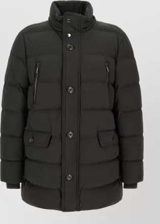 Moorer wool cashmere quilted down padded coat