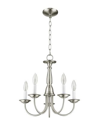 Livex Lighting Livex Home Basics 5-Light Brushed Nickel Chandelier