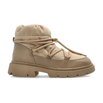 INUIKII Biker Puffer sneeuwlaarzen - Dames - Winterlaarzen - Beige - 37 EU - Leer - Schoenen