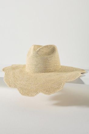 Freya Flat-Brim Raffia Rancher Hat