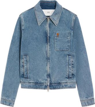 Ami Blue Shirt Collar Jackets