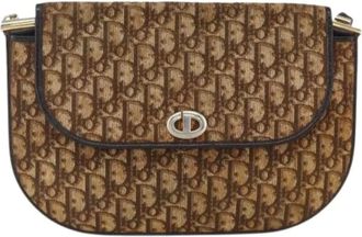 Dior Pre-owned Cross Body Bags, female, Brown, Size: ONE SIZE Pre-owned Vintage trotter shoulder bag