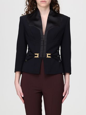 Elisabetta Franchi Blazer con cinta e logo Elisabetta Franchi