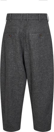 Uma Wang Mens Trousers Patina Grey Virgin Wool