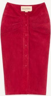 Valentino Suede Skirt Wo