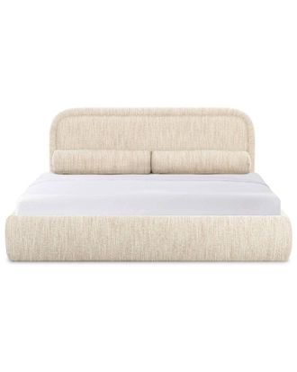 TOV Furniture Tov Furniture Murielle Cream Heavy Knubby Boucle Queen Bed