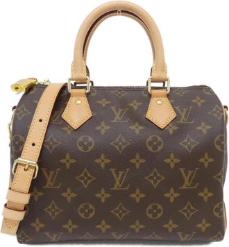 Louis Vuitton Monogram Marron Coated Canvas Boston Bag (Pre-Owned)