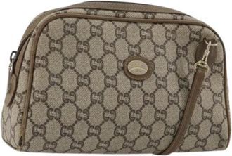 Gucci Pre-owned Vintage GG Canvas Schoudertas - Dames - Vintage Schoudertas - Beige - ONE Size - Leer - Vintage