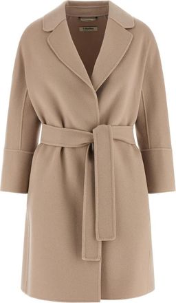 Max Mara Arona Jas - Dames - Jas met riem - Beige - L - Wol - Jassen