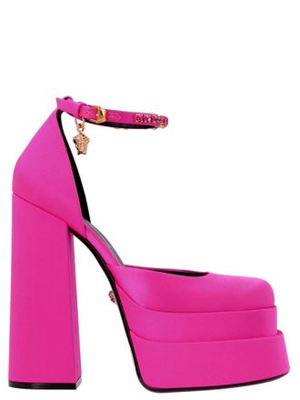 Versace Fuchsia Viscose Platform Womens Pumps