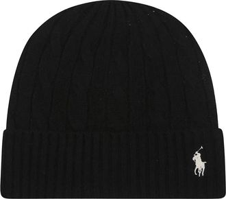 Polo Ralph Lauren Winter Beanie Muts - Dames - Hoeden - Zwart - ONE Size - Accessoires