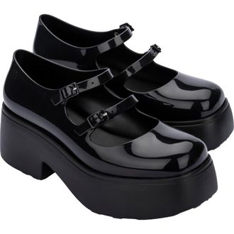 Melissa Farah Platform Mary Jane in Black at Nordstrom, Size 10