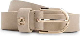 BOSS Suede belt with Double B monogram