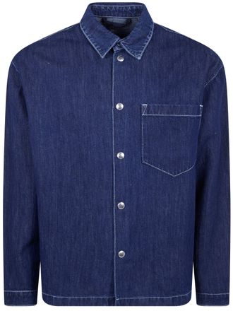 7 For All Mankind Oversized Mix Linen Shirt