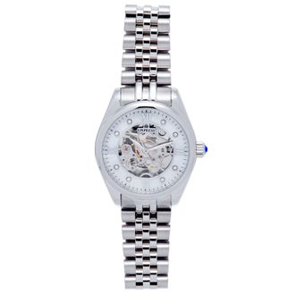 Empress Magnolia Automatic MOP Skeleton Dial Stainless Steel Bracelet Watch