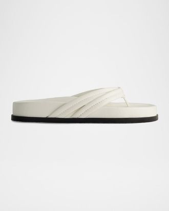 Bernardo Miami Sporty Leather Thong Sandals