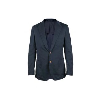 Prada Heren, Jassen, Blauw, Maat: L Katoen