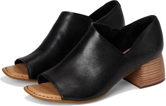 Born Sher Womens Sling Back Shoes Black : 8.5 M, Leather/Rubber/Suede