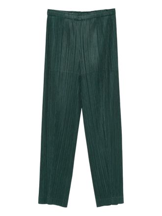 Pleats Please Issey Miyake pleated trousers - Green