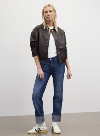 DL1961 Womens Mara sculpting cuffed jean Fit: Straight leg, mid rise