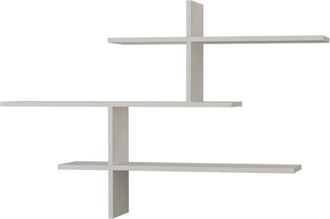 Dmora Estanter&iacute;a Ixion, Estante, Estante De Pared, Estanter&iacute;as Multiusos, 123x22 H81 Cm, Blanco - Dmora