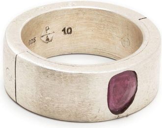 Parts Of Four Sistema Single Ruby Slice ring - unisex - Sterling Silver/Ruby - 5