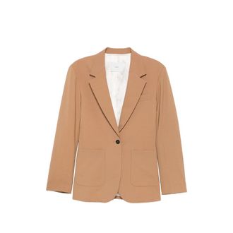 Covert Single-breasted Patch-pocket Blazer