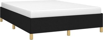 vidaXL Cama Sin Colch&oacute;n Tela Negro 140x200 Cm Vidaxl