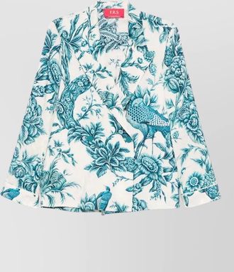 F.R.S. For Restless Sleepers silk printed double-breasted shirt