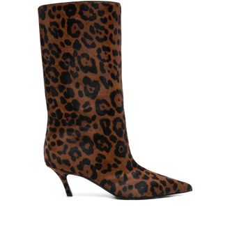Amina Muaddi Scarpe Marrone, Nero-Donna