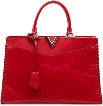 Louis Vuitton Pre-owned Handbags, female, Red, Size: ONE SIZE Pre-owned Leather Satchel Bag