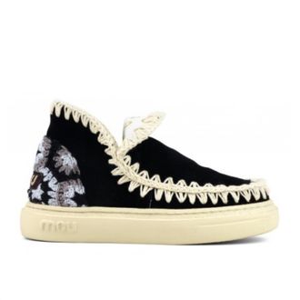 Mou Womens Bold Eskimo Sneakers In Black & White